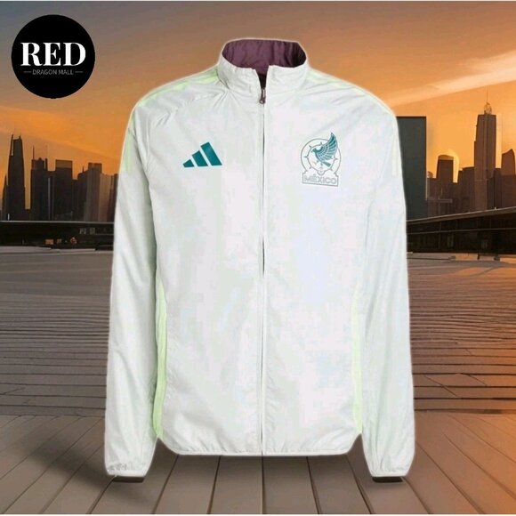 Adidas Mexico FMF Copa 2024 Reversible Anthem Jacket IW2922 - Men's Size M - Picture 5 of 9